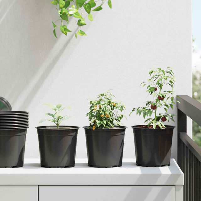 Vidaxl ronde bloempot 50 st zwart ø 15 x 13 cm kunststof