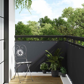 Vidaxl balkon scherm met oogjes 500 x 80 cm poly rattan