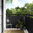 Vidaxl balkon scherm met oogjes 300 x 80 cm poly rattan zwart