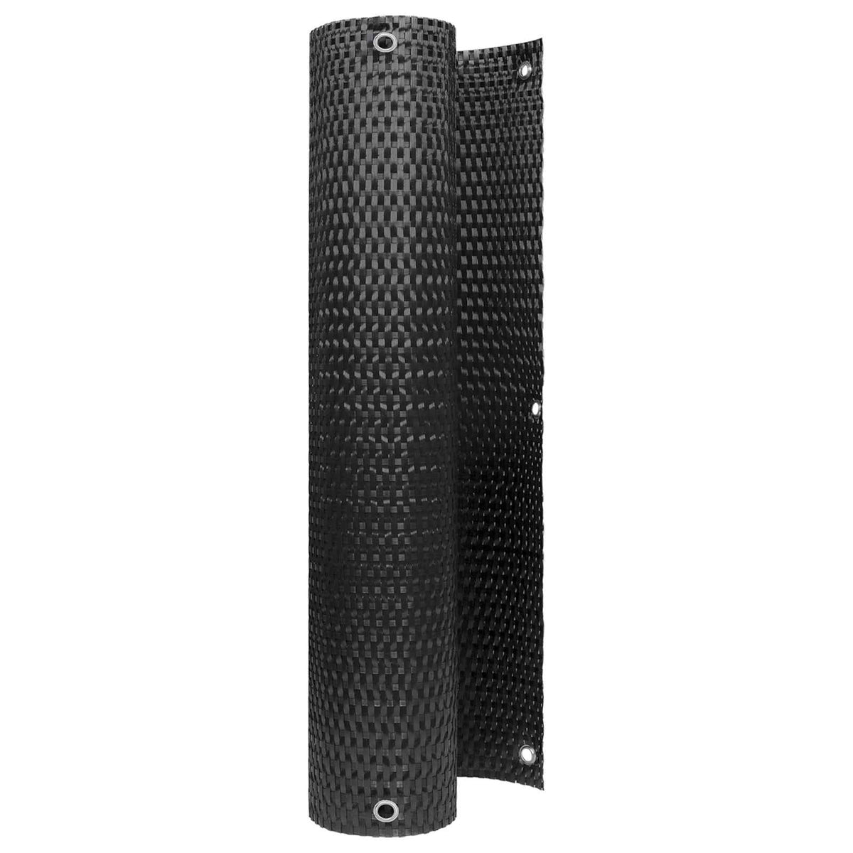Vidaxl balkon scherm met oogjes 300 x 80 cm poly rattan zwart