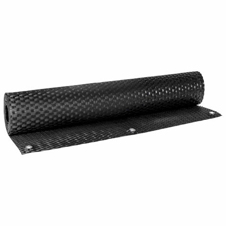 Vidaxl balkon scherm met oogjes 1000 x 80 cm poly rattan zwart