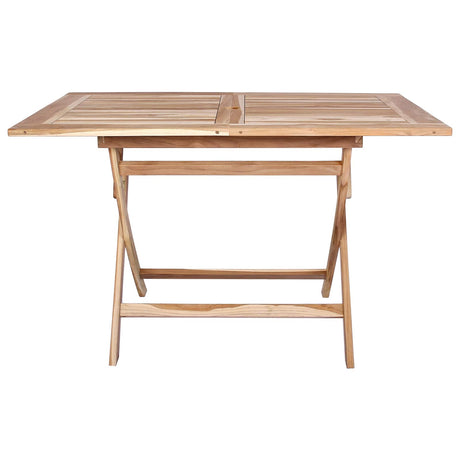 Vidaxl vouw tuin tafel naturel 120 x 70 x 75,5 cm massief teakhout