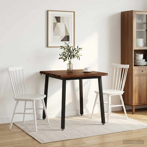 Vidaxl 70 x 70 x 75 cm massief acaciahout donkerbruin en zwart
