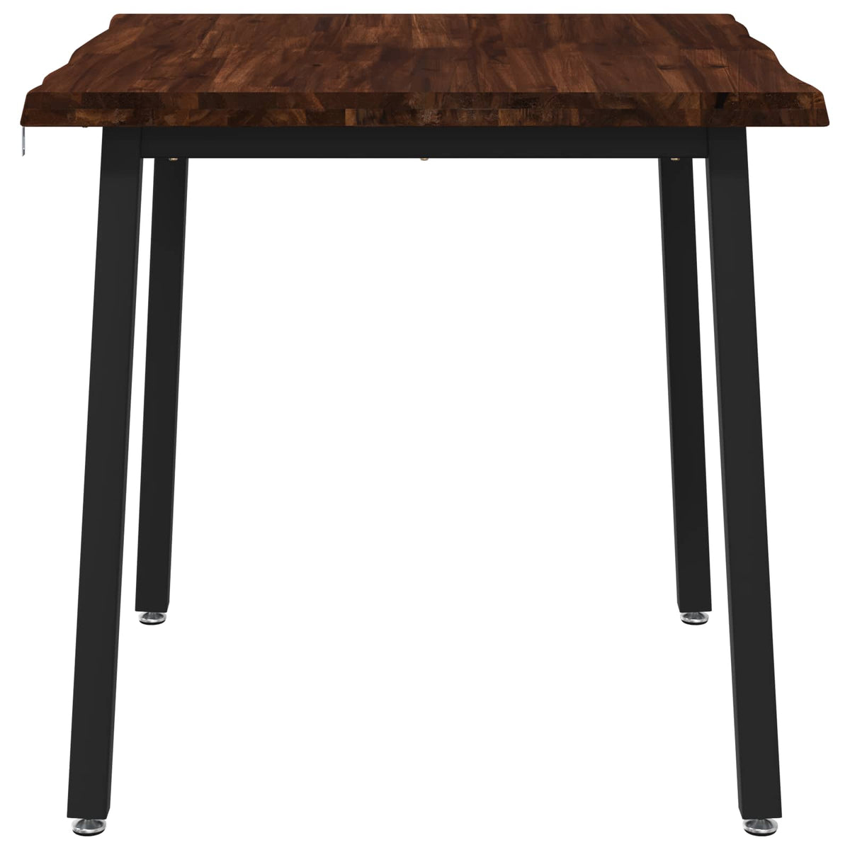 Vidaxl 60 x 55 x 75 cm massief acaciahout donkerbruin en zwart