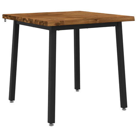 Vidaxl 60 x 55 x 75 cm massief acaciahout naturel en zwart rechthoekig