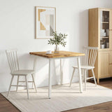 Vidaxl 60 x 55 x 75 cm massief acaciahout wit rechthoekig