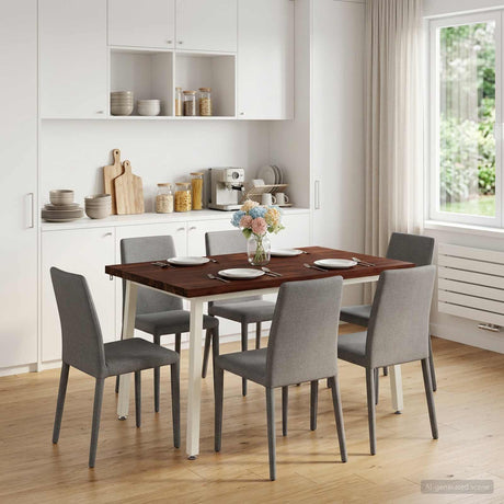 Vidaxl 90 x 55 x 75 cm massief acaciahout donkerbruin en wit