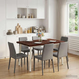 Vidaxl 110 x 55 x 75 cm massief acaciahout donkerbruin en wit