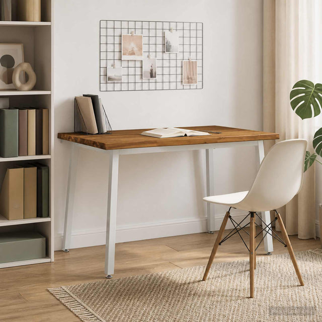 Vidaxl 90 x 55 x 75 cm massief acaciahout natuurlijk en wit