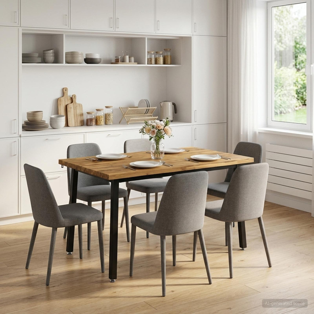Vidaxl 90 x 55 x 75 cm massief acaciahout wit en zwart rechthoekig
