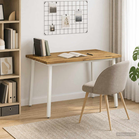 Vidaxl 90 x 55 x 75 cm massief acaciahout wit rechthoekig