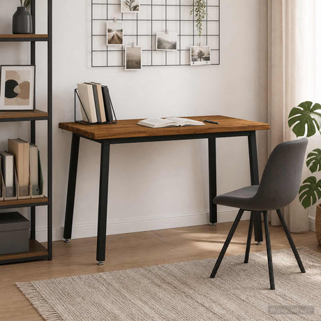Vidaxl 120 x 80 x 75 cm massief acaciahout naturel en zwart
