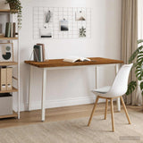 Vidaxl 140 x 70 x 75 cm massief acaciahout natuurlijk en wit