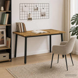 Vidaxl 140 x 80 x 75 cm massief acaciahout wit en zwart rechthoekig