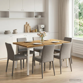 Vidaxl 140 x 80 x 75 cm massief acaciahout wit rechthoekig