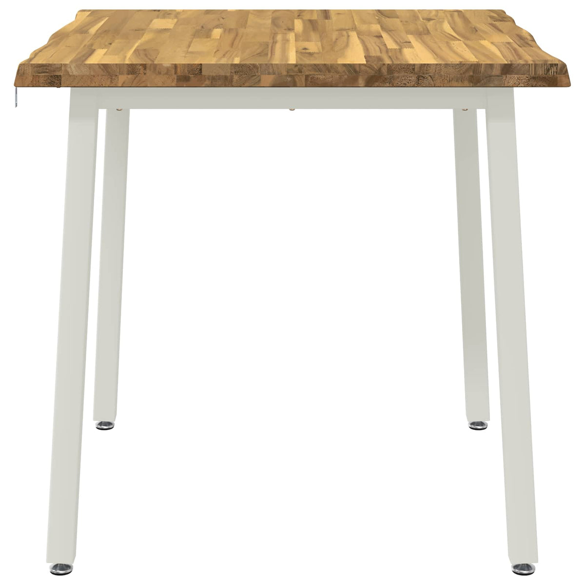 Vidaxl 90 x 90 x 75 cm massief acaciahout wit vierkant
