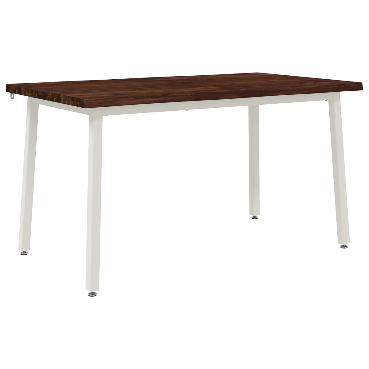 Vidaxl 120 x 90 x 75 cm massief acaciahout donkerbruin en wit