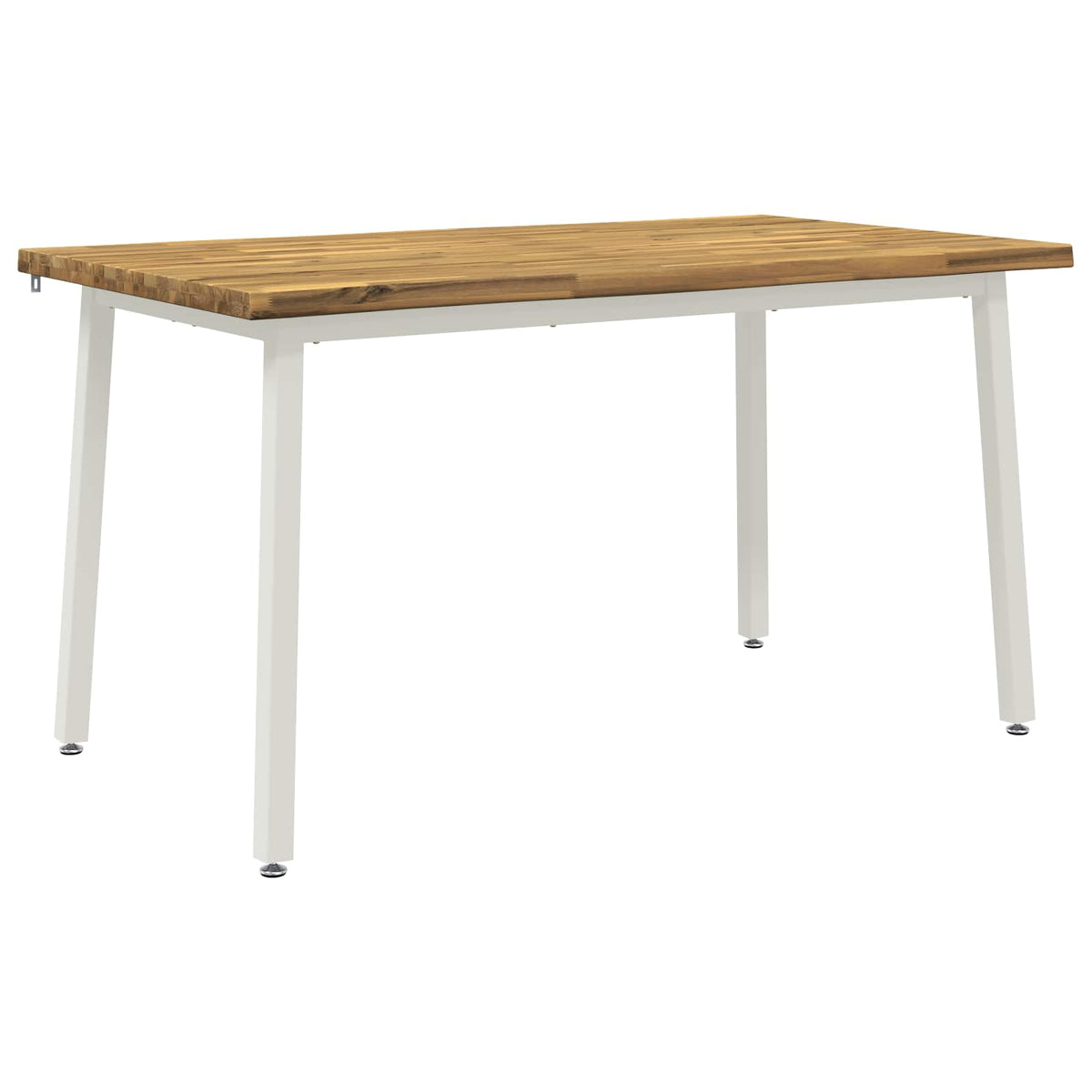Vidaxl 120 x 90 x 75 cm massief acaciahout wit rechthoekig