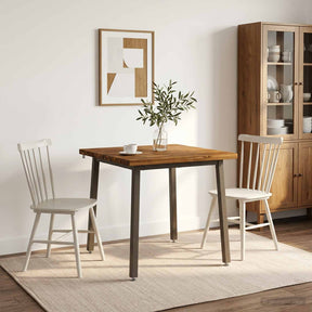 Vidaxl 90 x 90 x 75 cm massief acaciahout natuurlijk en koffie