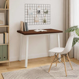 Vidaxl 90 x 55 x 75 cm massief acaciahout donkerbruin en wit