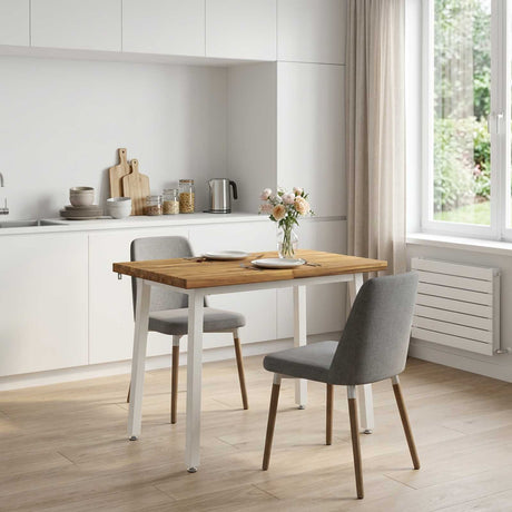 Vidaxl 90 x 55 x 75 cm massief acaciahout wit rechthoekig