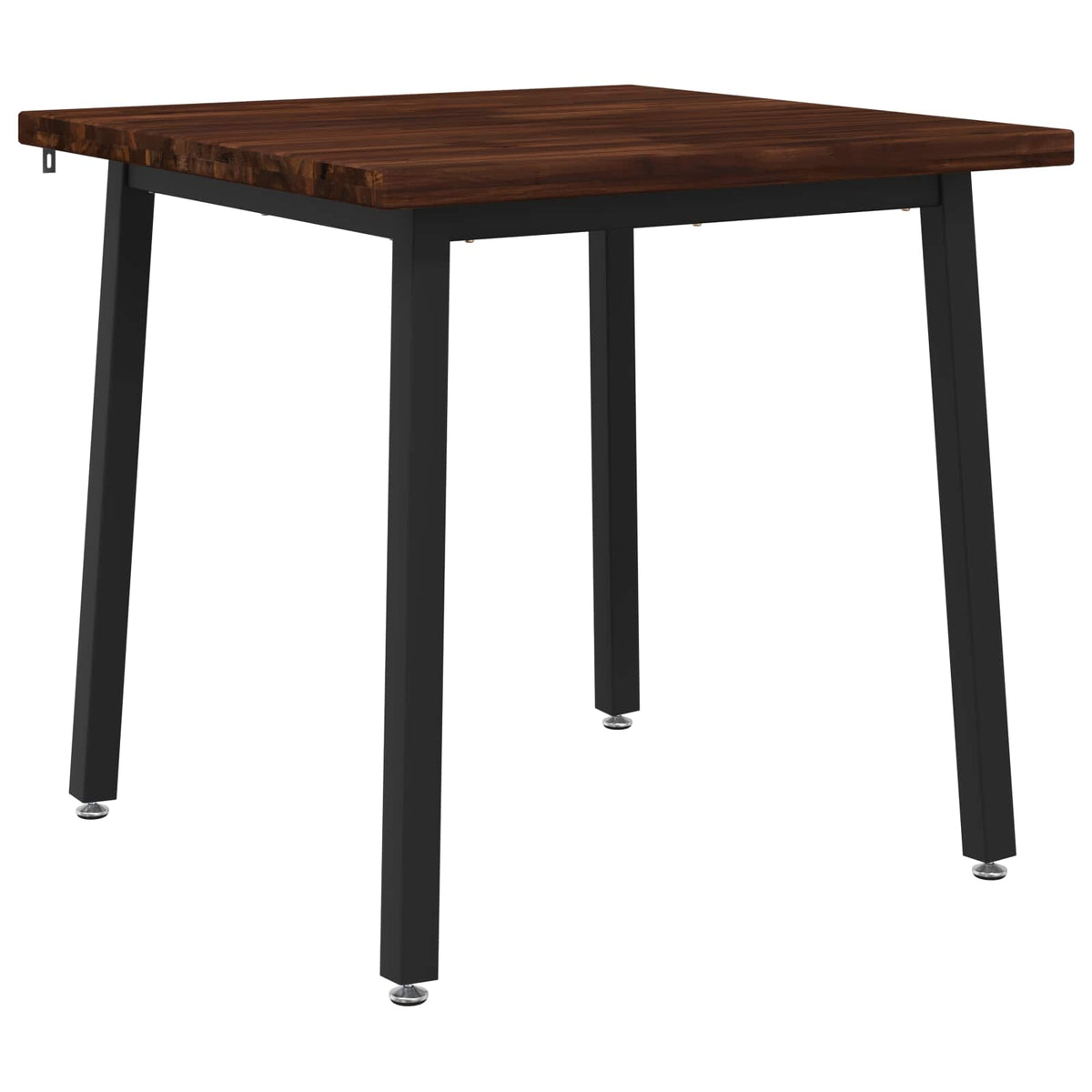 Vidaxl 70 x 70 x 75 cm massief acaciahout donkerbruin en zwart