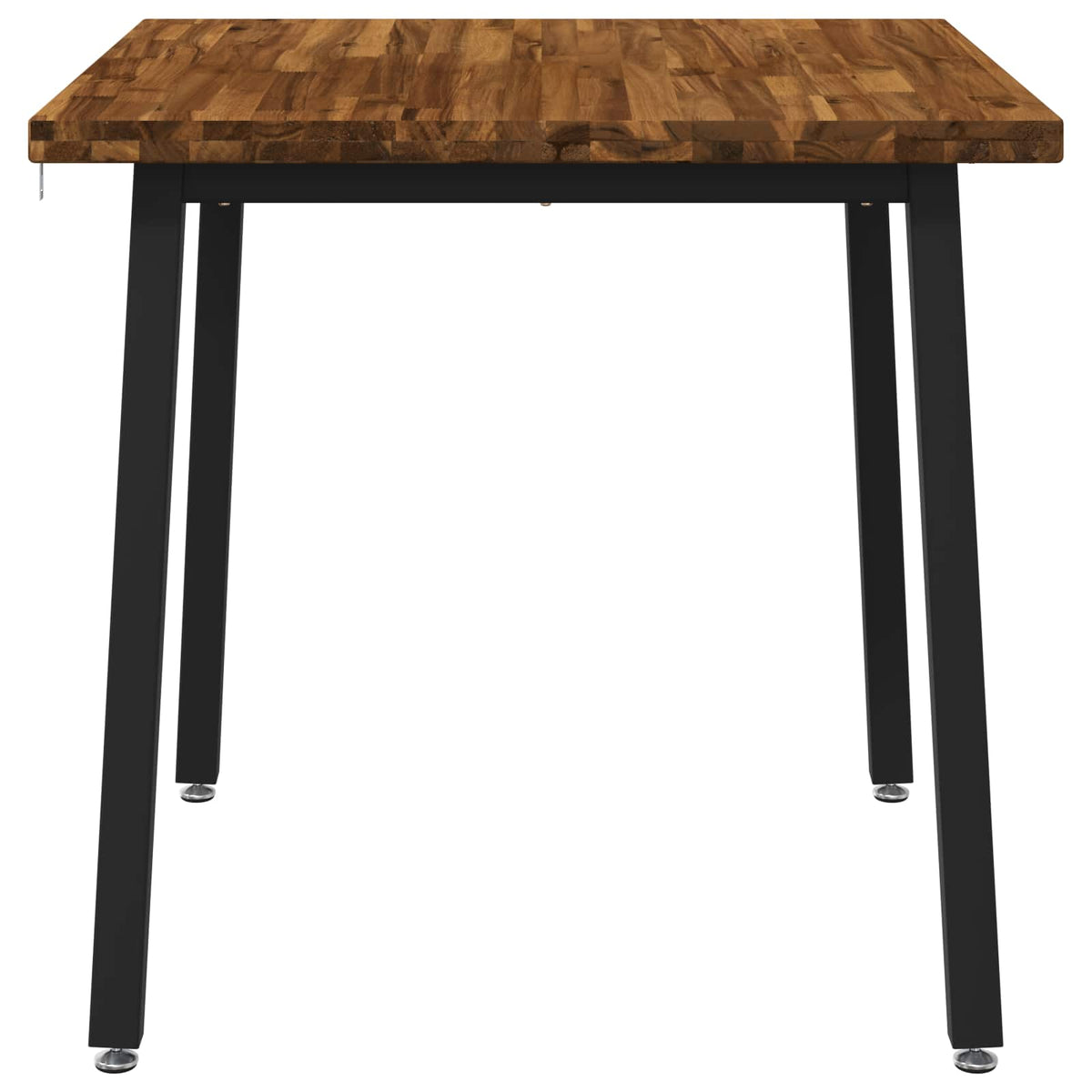 Vidaxl 70 x 70 x 75 cm massief acaciahout naturel en zwart vierkant