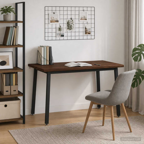 Vidaxl 120 x 70 x 75 cm massief acaciahout donkerbruin en zwart