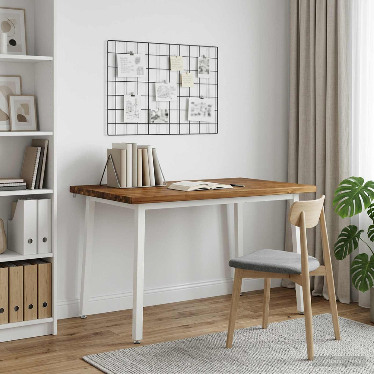 Vidaxl 120 x 80 x 75 cm massief acaciahout natuurlijk en wit