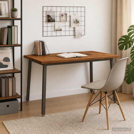 Vidaxl 140 x 80 x 75 cm massief acaciahout natuurlijk en koffie