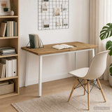 Vidaxl 140 x 80 x 75 cm massief acaciahout wit rechthoekig