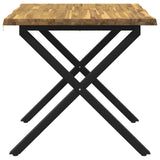 Vidaxl 60 x 55 x 75 cm massief acaciahout wit en zwart rechthoekig