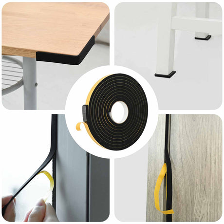 Vidaxl zelfklevende schuimtape 10 st zwart 15mm x 5m cr schuim