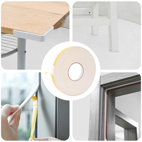 Vidaxl zelfklevende schuimtape 10 st wit 15mm x 10m cr schuim