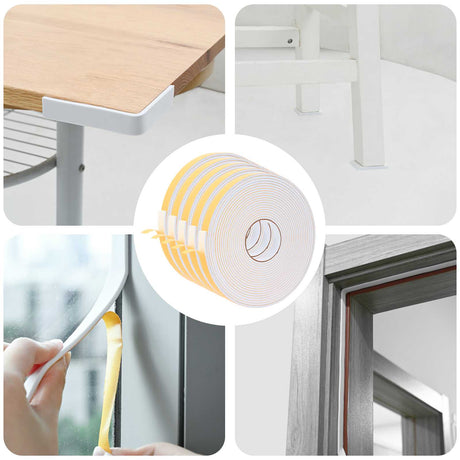 Vidaxl zelfklevende schuimtape 5 st wit 20mm x 10m cr schuim
