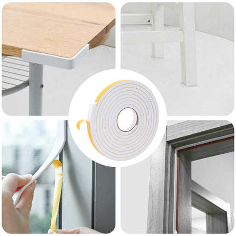 Vidaxl zelfklevende schuimtape 10 st wit 20mm x 5m cr schuim