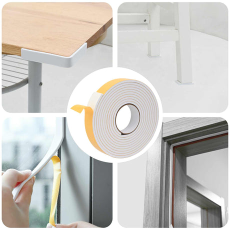 Vidaxl zelfklevende schuimtape 10 st wit 30mm x 5m cr schuim