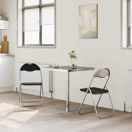 Vidaxl inklapbare stoel 2 st zwart en grijs 48 x 43,5 x 81 cm