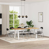 Vidaxl inklapbare stoel 8 st nep leer zwart en grijs 48 x 43,5 x 81 cm