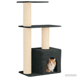 Vidaxl kattenboom met sisal krabpalen donkergrijs 133 cm
