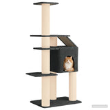 Vidaxl kattenboom met sisal krabpalen donkergrijs 183 cm