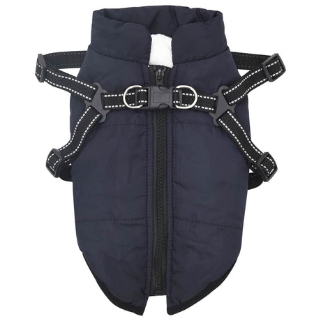 Vidaxl hondenjas marineblauw l28 fleece en polyester