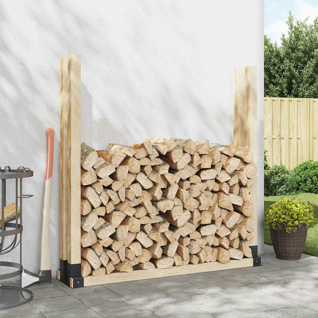 Vidaxl houtstapel steun 2 st antraciet 34 x 10 x 15 cm staal