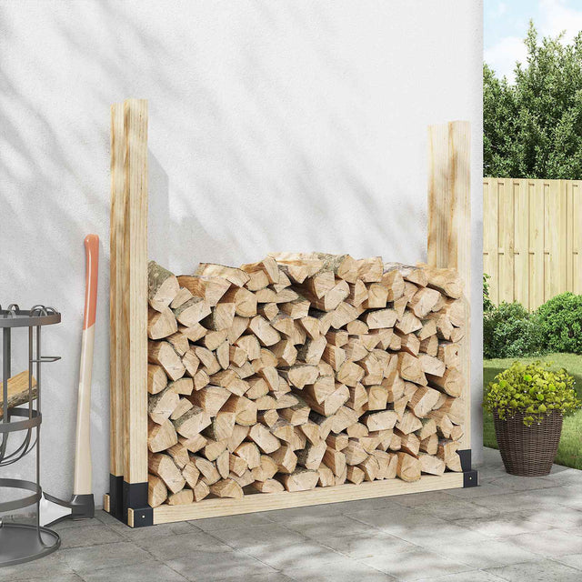 Vidaxl houtstapel steun 2 st antraciet 34 x 10 x 15 cm staal