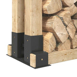 Vidaxl houtstapel steun 2 st antraciet 34 x 10 x 15 cm staal