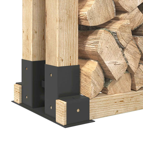 Vidaxl houtstapel steun 2 st antraciet 34 x 10 x 15 cm staal