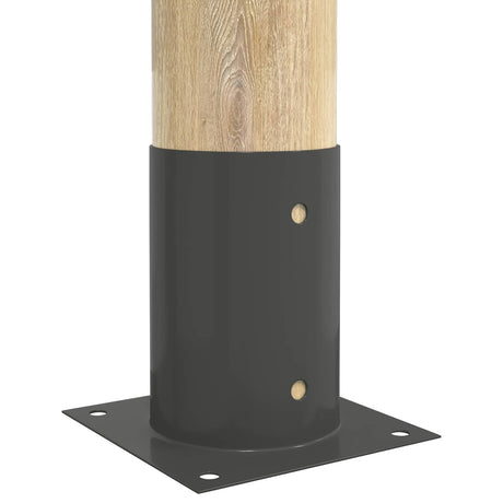Vidaxl ronde grondanker 4 st antraciet 15 x 15 x 15 cm metaal