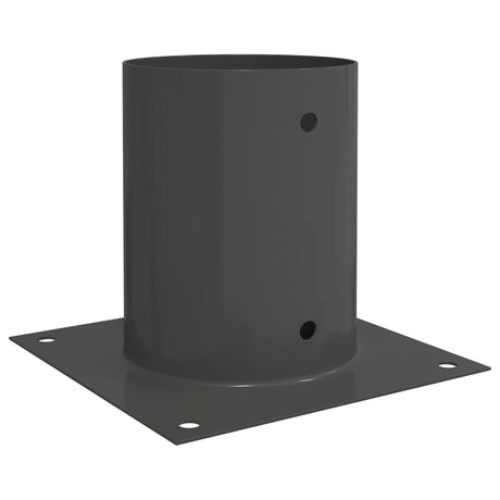 Vidaxl ronde grondanker 12 st antraciet 18 x 18 x 15 cm metaal
