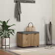 Vidaxl schoenbank met kussen artisanaal eiken 60 x 38 x 46 cm