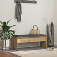 Vidaxl schoenbank met kussen artisanaal eiken 103 x 38 x 40 cm